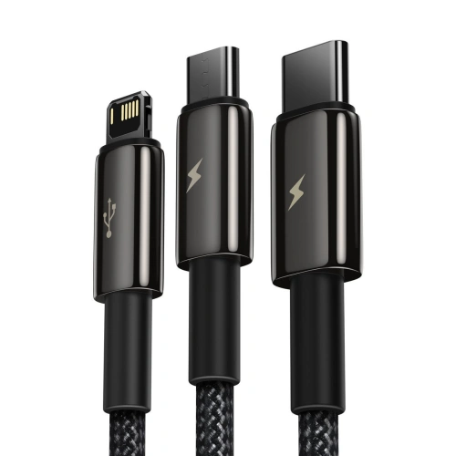 Kup Baseus 1.5m USB 3-in-1 Kabel Tungsten Gold, USB zu micro USB / USB-C / Lightning, 3.5A, (schwarz) - BSU2383BLK - {ean13} - Sklep Home Screen