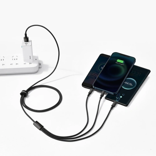Kup Baseus 1.5m USB 3-in-1 Kabel Tungsten Gold, USB zu micro USB / USB-C / Lightning, 3.5A, (schwarz) - BSU2383BLK - {ean13} - Sklep Home Screen