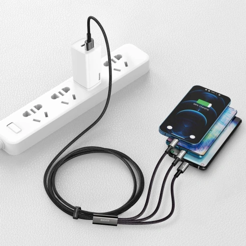 Kup Baseus 1.5m USB 3-in-1 Kabel Tungsten Gold, USB zu micro USB / USB-C / Lightning, 3.5A, (schwarz) - BSU2383BLK - {ean13} - Sklep Home Screen