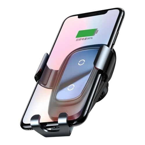 Kup Upevnění do auta s indukční nabíječkou Baseus Metal Gravity Car Mount Wireless Charger Black - BSU043 - {ean13} - Sklep Home Screen