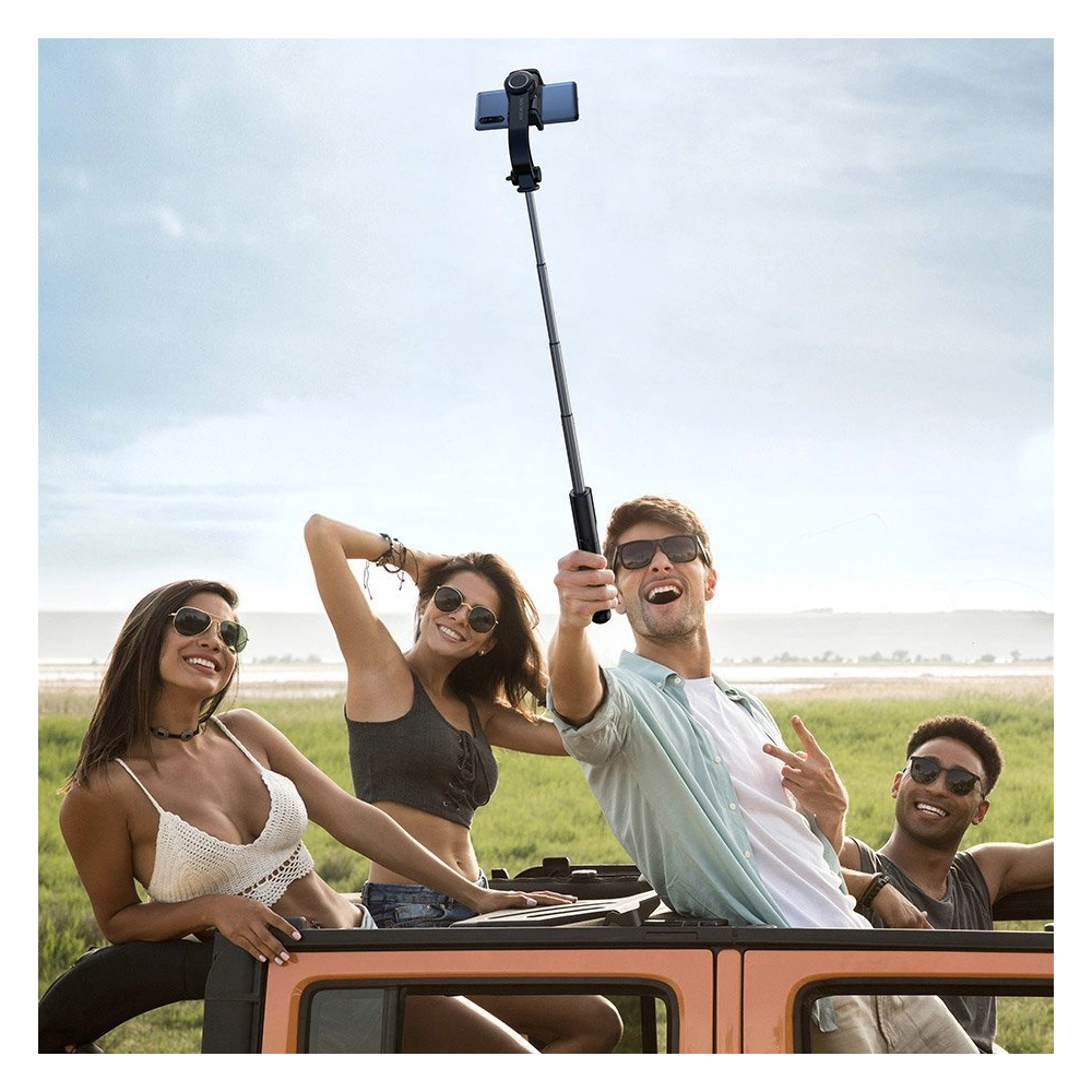 Baseus selfie stick teleskopowy rozsuwany kijek do selfie statyw z pilotem Bluetooth różowy (SULH-04)