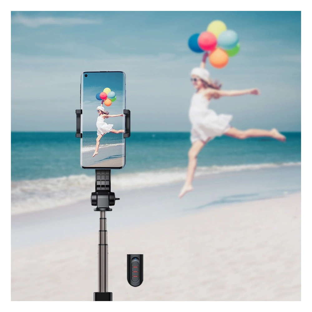 Baseus selfie stick teleskopowy rozsuwany kijek do selfie statyw z pilotem Bluetooth różowy (SULH-04)