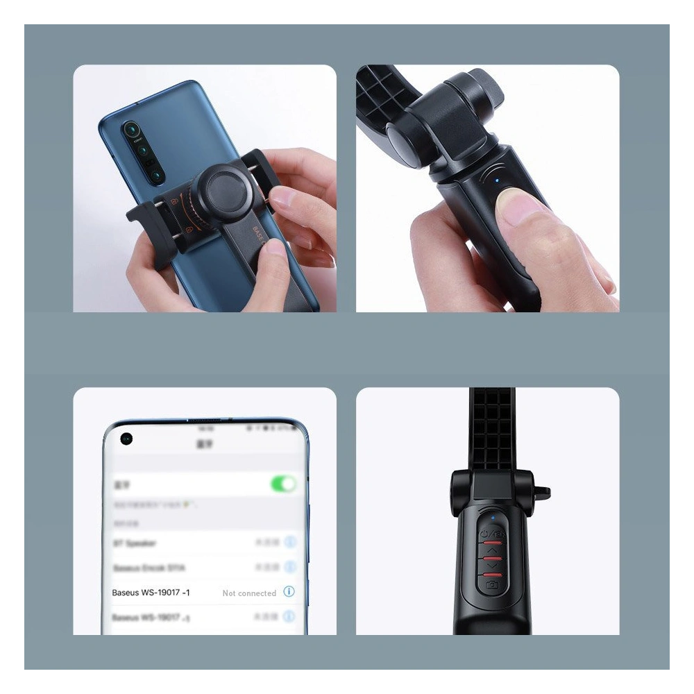Baseus selfie stick teleskopowy rozsuwany kijek do selfie statyw z pilotem Bluetooth różowy (SULH-04)