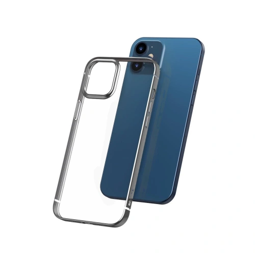 Kup Baseus Apple Shining Case Flexible Gel-Hülle mit metallischem Glitzerrahmen iPhone 12 mini Silber (ARAPIPH54N-MD0S) - BSU2465SLV - {ean13} - Sklep Home Screen