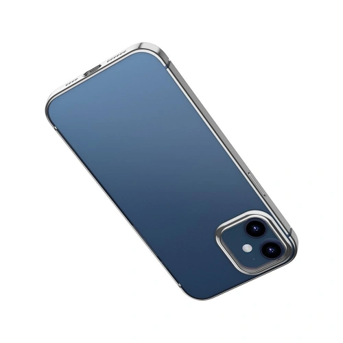 Kup Baseus Apple Shining Case Flexible Gel-Hülle mit metallischem Glitzerrahmen iPhone 12 mini Silber (ARAPIPH54N-MD0S) - BSU2465SLV - {ean13} - Sklep Home Screen