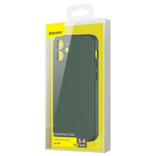 Kup Baseus Apple Liquid Silica Gel Case Flexible Gel-Hülle iPhone 12 mini Dunkelgrün (WIAPIPH54N-YT6A) - BSU2472GRN - {ean13} - Sklep Home Screen
