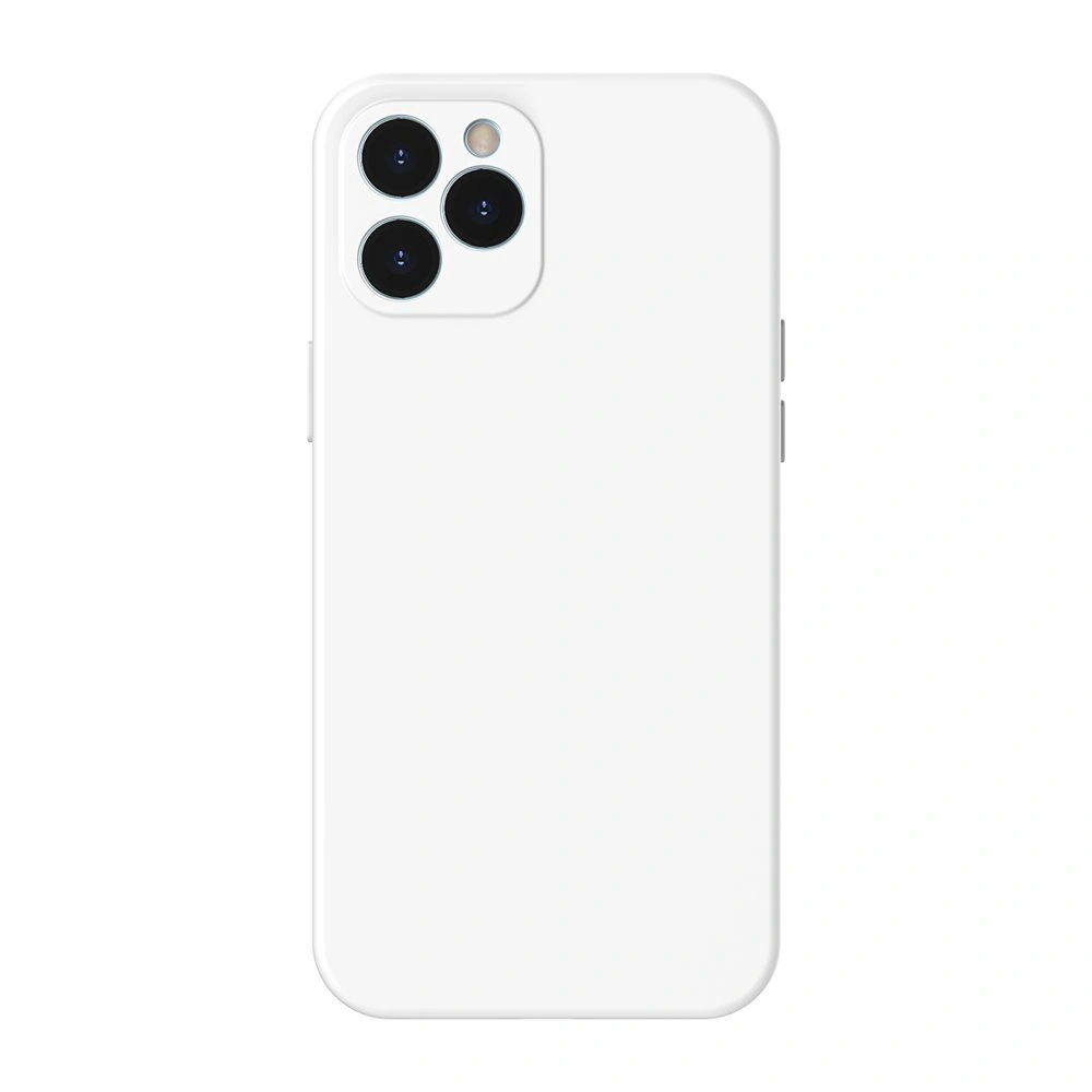 Baseus Liquid Silica Gel Case Elastyczne żelowe etui Apple iPhone 12 Pro Biały (WIAPIPH61P-YT02)