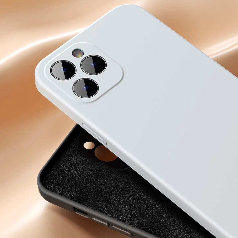 Baseus Liquid Silica Gel Case Elastyczne żelowe etui Apple iPhone 12 Pro Biały (WIAPIPH61P-YT02)