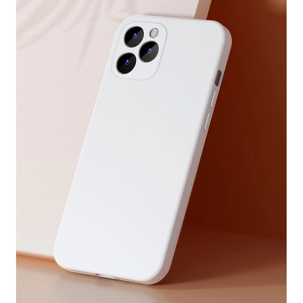 Baseus Liquid Silica Gel Case Elastyczne żelowe etui Apple iPhone 12 Pro Biały (WIAPIPH61P-YT02)