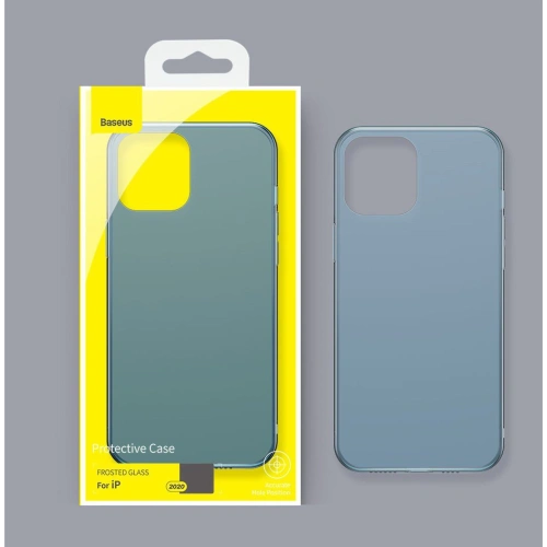 Buy Baseus Frosted Glass Case Hard case with a flexible frame iPhone 12 Pro Max White (WIAPIPH67N-WS02) - BSU2488WHT - {ean13} - Home Screen Store Europe