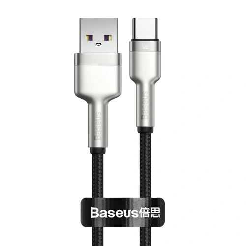 Kup Baseus Cafule Metal Data kabel USB - USB Typ C 40 W (10 V / 4 A) SCP (Huawei SuperCharge Protocol) 0,25 m srebrny (CATJK-01) - BSU2527SLV - {ean13} - Sklep Home Screen