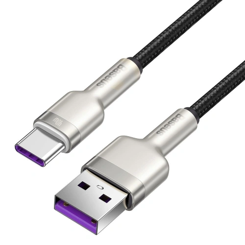 Kup Baseus Cablu metalic de date USB - USB Tip C 40 W (10 V / 4 A) SCP (Huawei SuperCharge Protocol) 0,25 m argintiu (CATJK-01) - BSU2527SLV - {ean13} - Sklep Home Screen