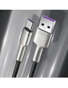Kup Baseus Cablu metalic de date USB - USB Tip C 40 W (10 V / 4 A) SCP (Huawei SuperCharge Protocol) 0,25 m argintiu (CATJK-01) - BSU2527SLV - {ean13} - Sklep Home Screen