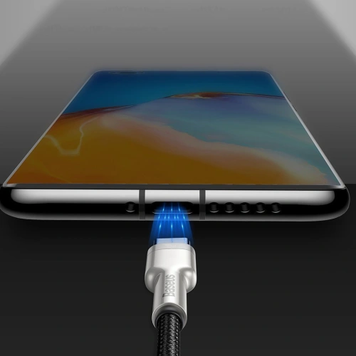 Kup Baseus Cablu metalic de date USB - USB Tip C 40 W (10 V / 4 A) SCP (Huawei SuperCharge Protocol) 0,25 m argintiu (CATJK-01) - BSU2527SLV - {ean13} - Sklep Home Screen