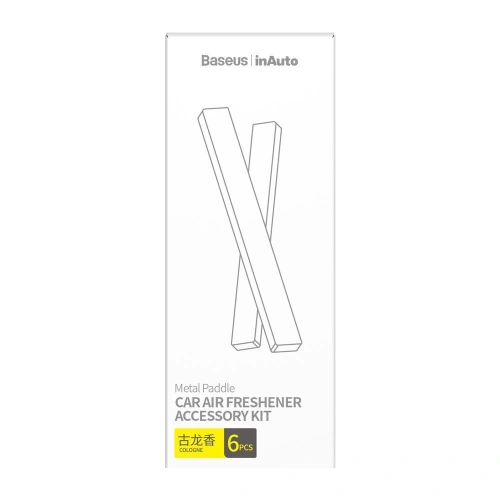 Kup Baseus Metal Paddle 6x náplň do osvěžovače vzduchu vůně do auta (kolínská voda) bílá (SUXUN-M0A) - BSU2539WHT - {ean13} - Sklep Home Screen