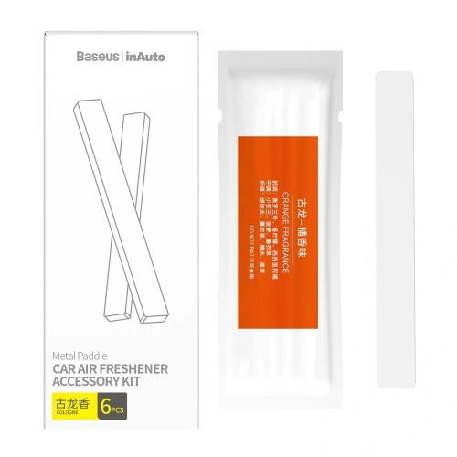 Kup Baseus Metal Paddle 6x náplň do osvěžovače vzduchu vůně do auta (kolínská voda) bílá (SUXUN-M0A) - BSU2539WHT - {ean13} - Sklep Home Screen