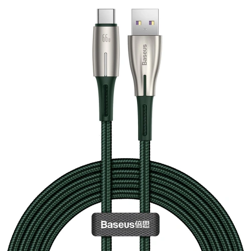 Kup Baseus Water Drop kabel USB - USB Typ C 66 W (11 V / 6 A) Huawei SuperCharge SCP 2 m zielony (CATSD-N06) - BSU2560GRN - {ean13} - Sklep Home Screen