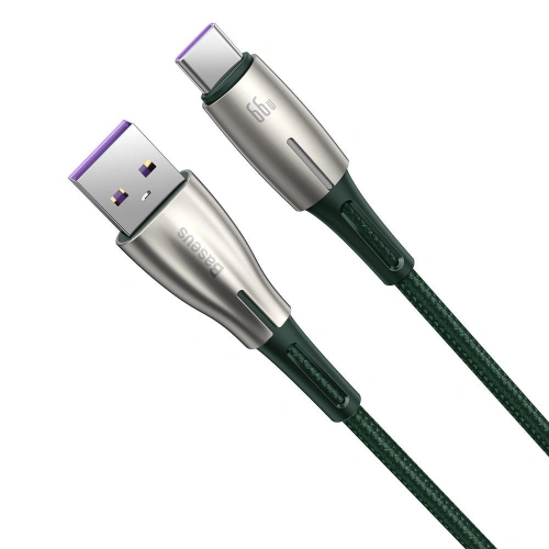 Kup Baseus Water Drop kabel USB - USB Typ C 66 W (11 V / 6 A) Huawei SuperCharge SCP 2 m zielony (CATSD-N06) - BSU2560GRN - {ean13} - Sklep Home Screen