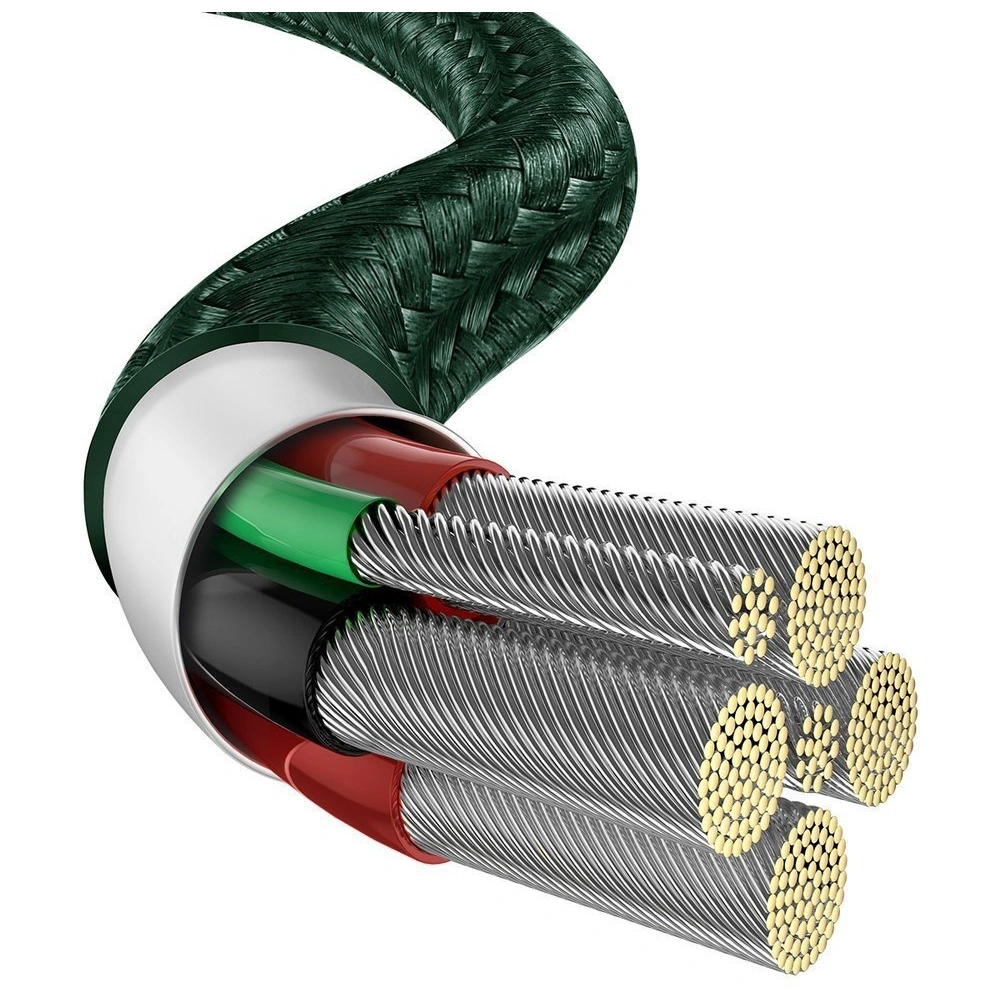 Baseus Water Drop kabel USB - USB Typ C 66 W (11 V / 6 A) Huawei SuperCharge SCP 2 m zielony (CATSD-N06)