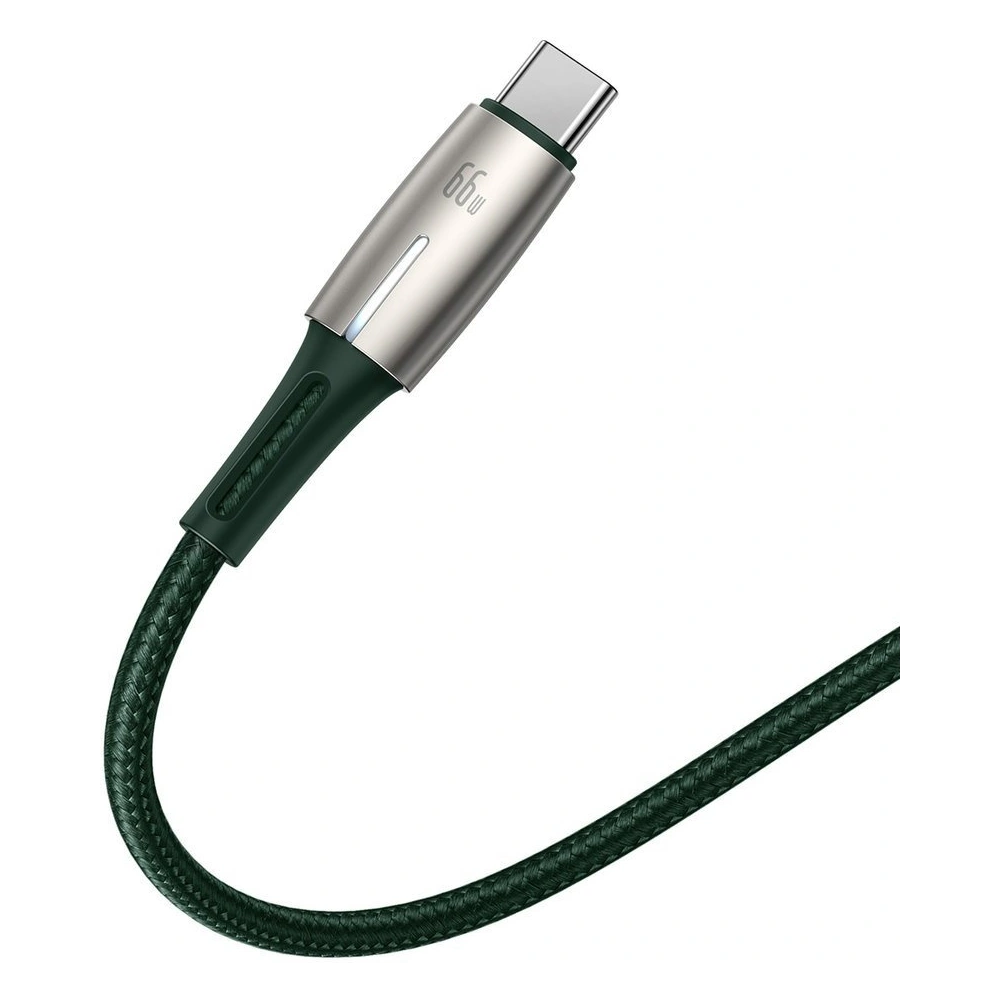 Baseus Water Drop kabel USB - USB Typ C 66 W (11 V / 6 A) Huawei SuperCharge SCP 2 m zielony (CATSD-N06)