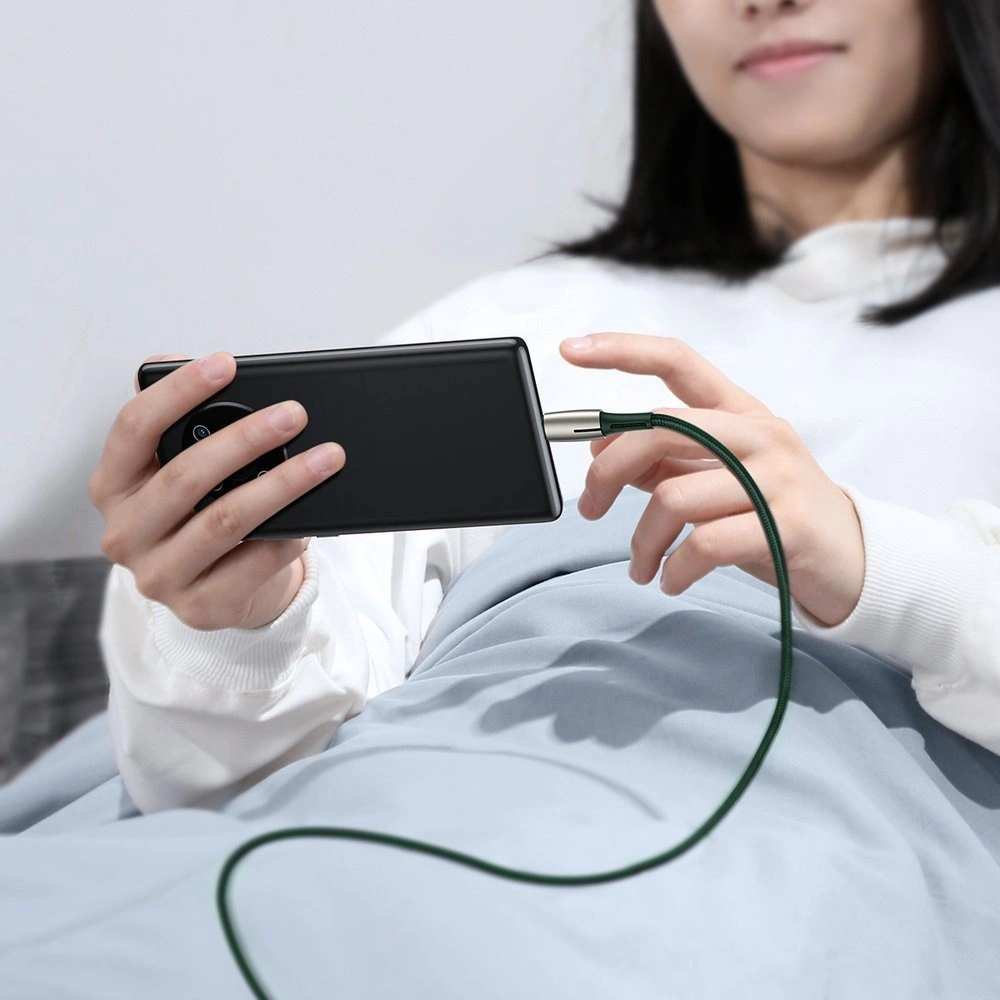 Baseus Water Drop kabel USB - USB Typ C 66 W (11 V / 6 A) Huawei SuperCharge SCP 2 m zielony (CATSD-N06)