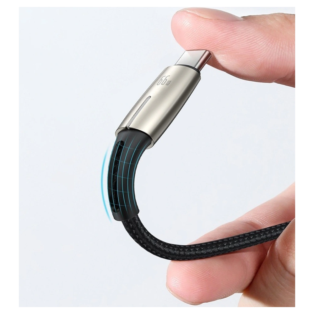 Baseus Water Drop kabel USB - USB Typ C 66 W (11 V / 6 A) Huawei SuperCharge SCP 2 m zielony (CATSD-N06)