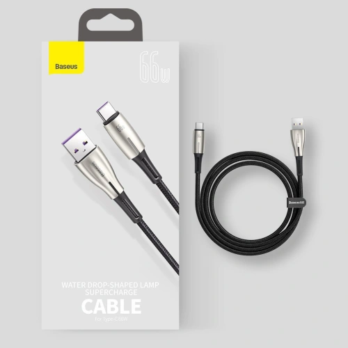 Kup Baseus Water Drop kabel USB - USB Typ C 66 W (11 V / 6 A) Huawei SuperCharge SCP 2 m zielony (CATSD-N06) - BSU2560GRN - {ean13} - Sklep Home Screen