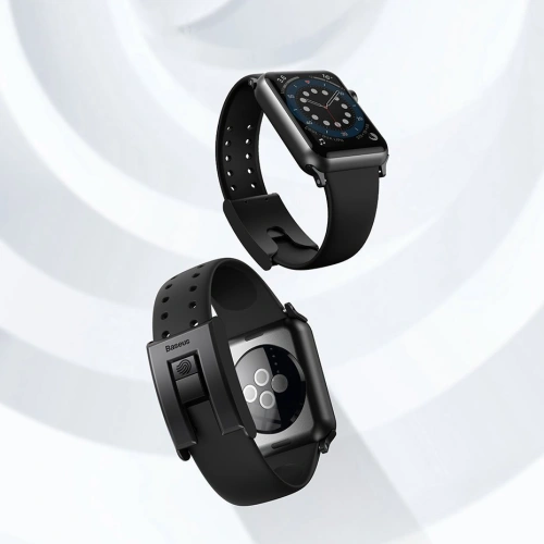 Kup Baseus Slip-Thru pasek opaska bransoleta do Apple Watch 3/4/5/6/SE 42mm/44mm czarny (LBWSE-A01) - BSU2568BLK - {ean13} - Sklep Home Screen