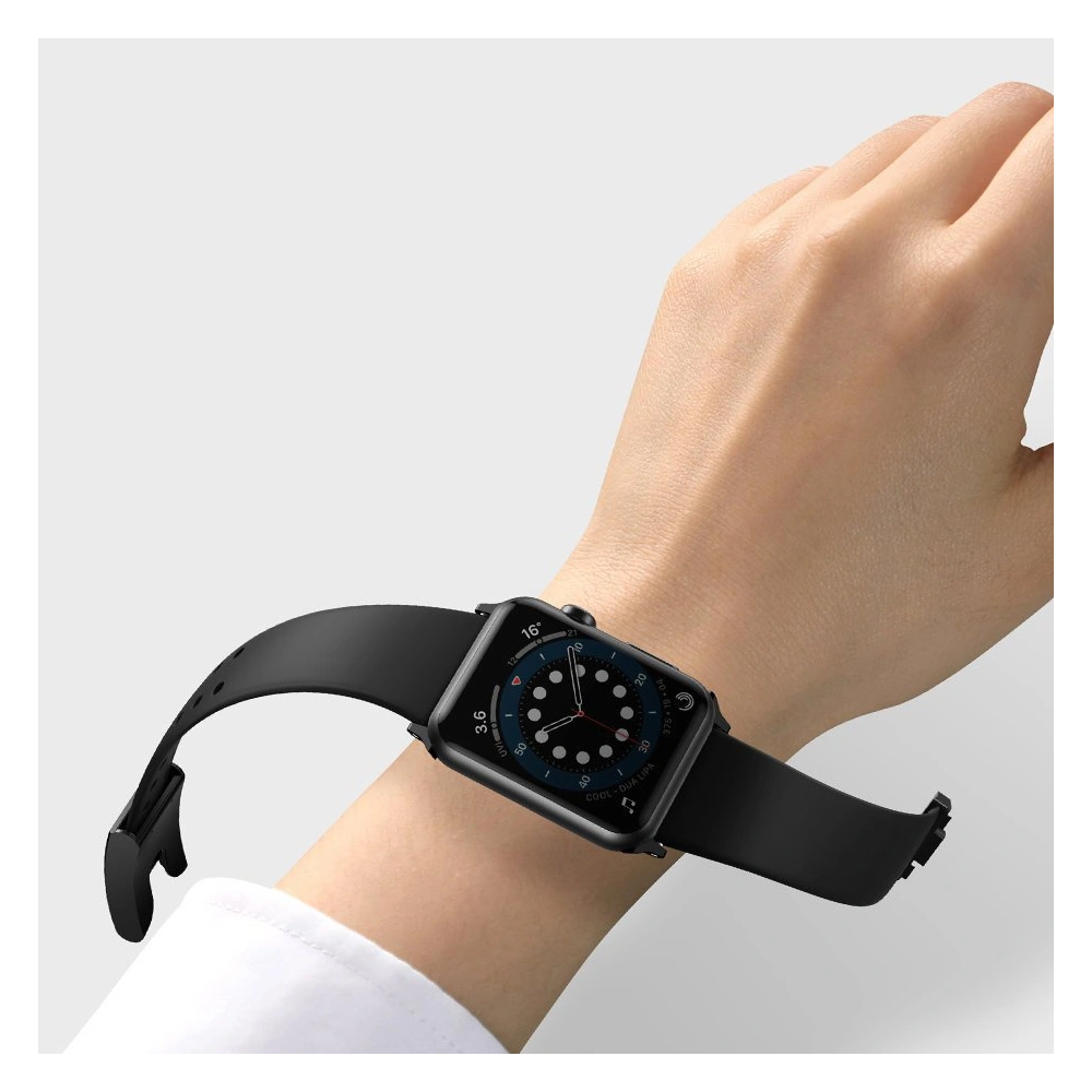 Baseus Slip-Thru pasek opaska bransoleta do Apple Watch 3/4/5/6/SE 42mm/44mm czarny (LBWSE-A01)