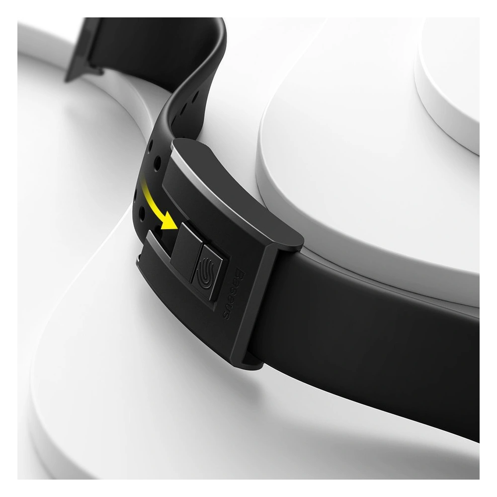 Baseus Slip-Thru pasek opaska bransoleta do Apple Watch 3/4/5/6/SE 42mm/44mm czarny (LBWSE-A01)