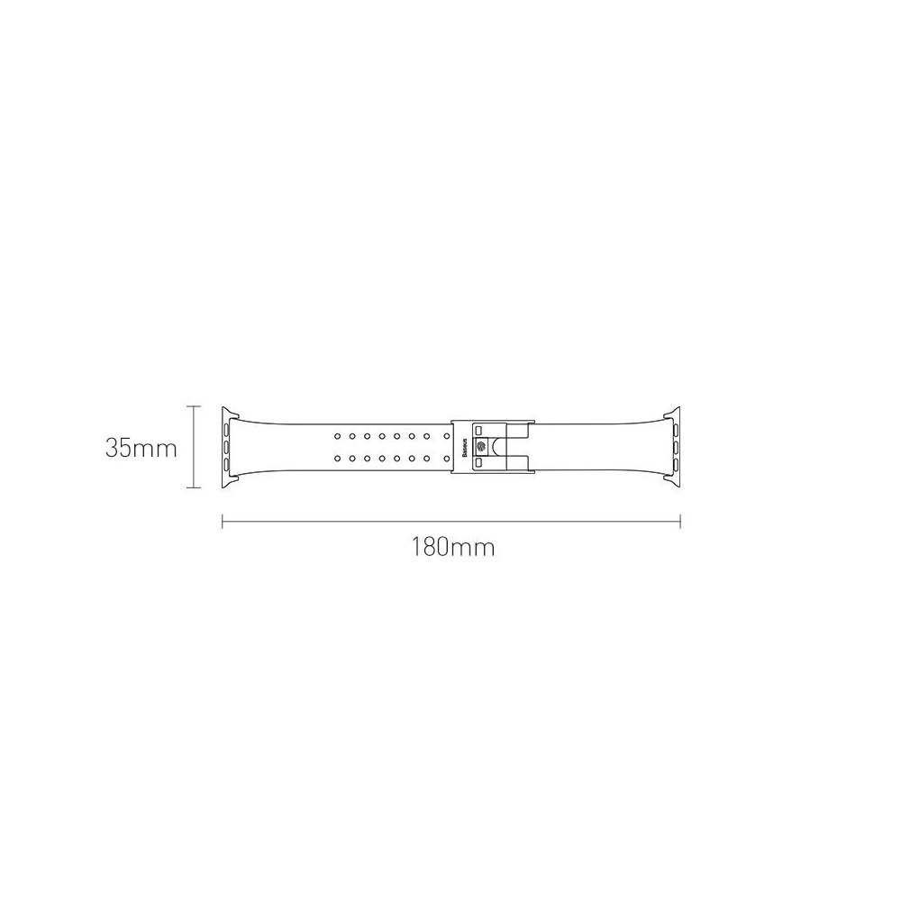 Baseus Slip-Thru pasek opaska bransoleta do Apple Watch 3/4/5/6/SE 42mm/44mm czarny (LBWSE-A01)