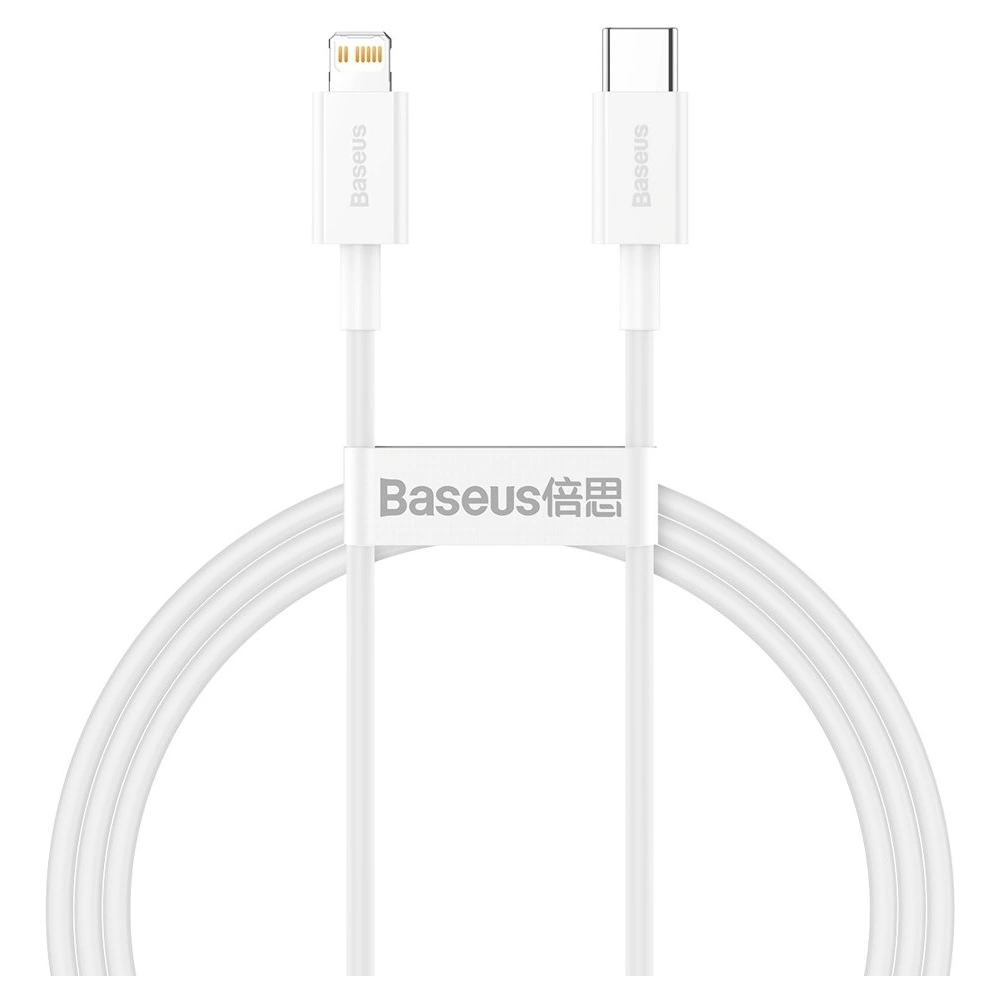 Baseus Superior kabel USB Typ C - Lightning Power Delivery 20 W 1 m Biały (CATLYS-A02)