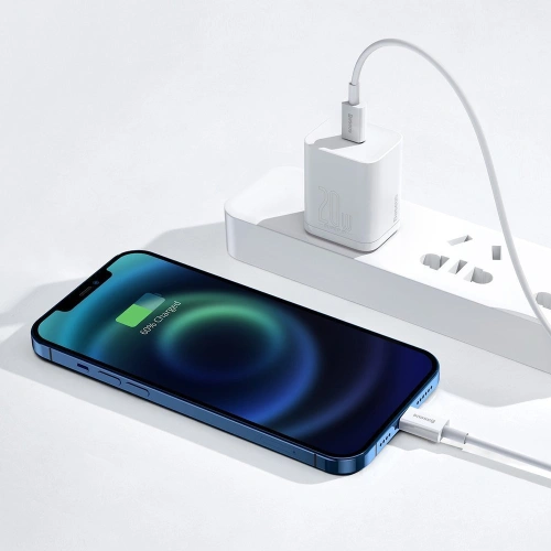 Kup Baseus Superior cablu USB Tip C - Lightning Power Delivery 20 W 1 m Alb (CATLYS-A02) - BSU2576WHT - {ean13} - Sklep Home Screen