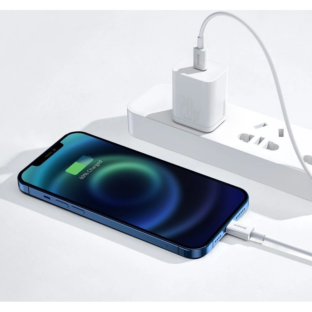 Baseus Superior kabel USB Typ C - Lightning Power Delivery 20 W 1 m Biały (CATLYS-A02)