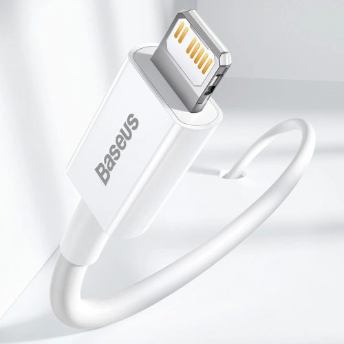Kup Baseus Superior cablu USB Tip C - Lightning Power Delivery 20 W 1 m Alb (CATLYS-A02) - BSU2576WHT - {ean13} - Sklep Home Screen