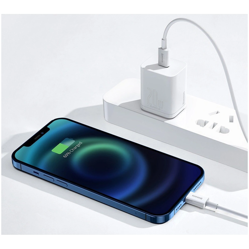 Baseus Superior kabel USB Typ C - Lightning Power Delivery 20 W 1 m Biały (CATLYS-A02)