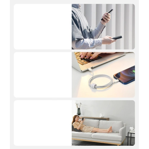 Kup Baseus Superior cablu USB Tip C - Lightning Power Delivery 20 W 1 m Alb (CATLYS-A02) - BSU2576WHT - {ean13} - Sklep Home Screen