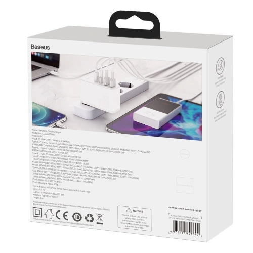 Kup Baseus GaN2 Pro încărcător rapid de rețea 100W USB / USB Tip C Quick Charge 4+ Power Delivery alb (CCGAN2P-L02) - BSU2585WHT - {ean13} - Sklep Home Screen