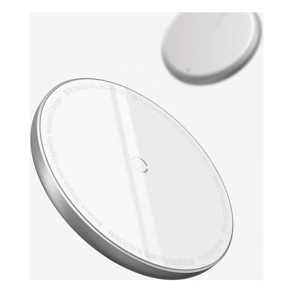 Baseus mini magnetyczna bezprzewodowa indukcyjna ładowarka Qi 15 W (kompatybilna z MagSafe) niebieski (WXJK-H03)