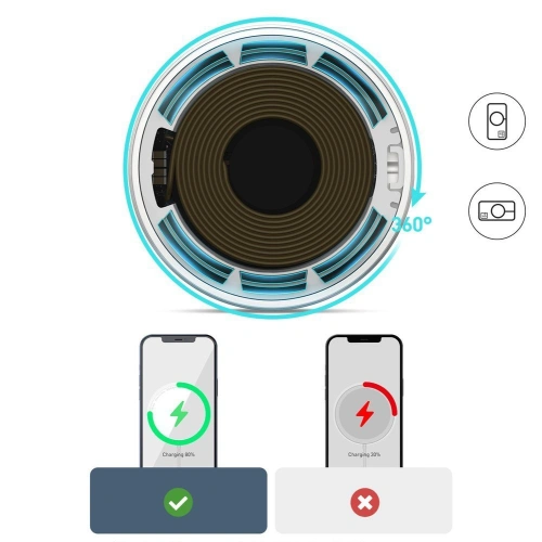 Kup Baseus mini încărcător wireless inductiv Qi 15 W (compatibil cu MagSafe) albastru (WXJK-H03) - BSU2633BLU - {ean13} - Sklep Home Screen