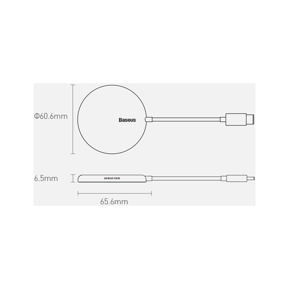 Baseus mini magnetyczna bezprzewodowa indukcyjna ładowarka Qi 15 W (kompatybilna z MagSafe) niebieski (WXJK-H03)
