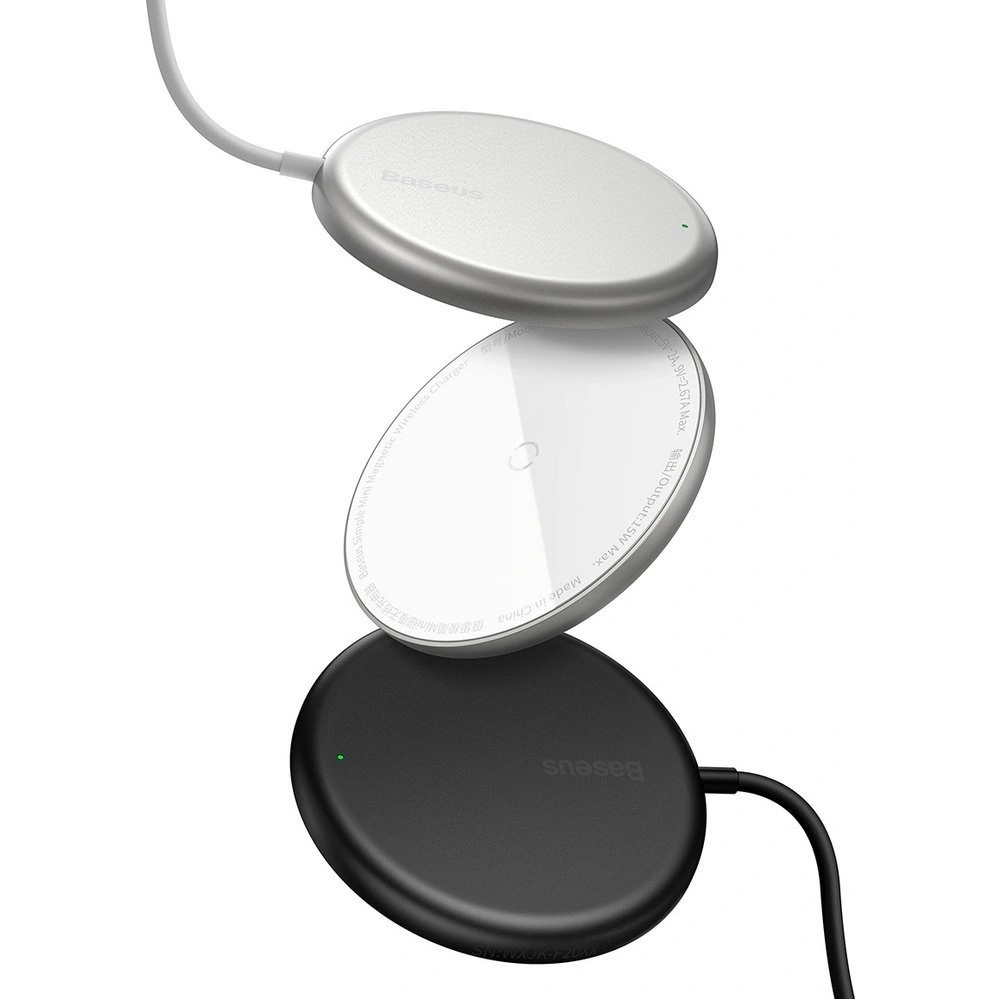 Baseus mini magnetyczna bezprzewodowa indukcyjna ładowarka Qi 15 W (kompatybilna z MagSafe) niebieski (WXJK-H03)
