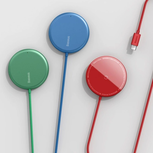 Kup Baseus mini încărcător wireless inductiv Qi 15 W (compatibil cu MagSafe) albastru (WXJK-H03) - BSU2633BLU - {ean13} - Sklep Home Screen