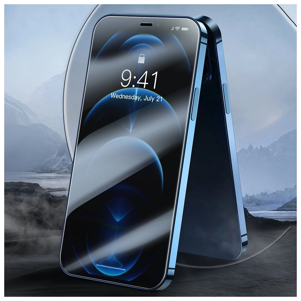 Baseus zestaw 2x ceramiczne szkło hartowane 0,3 mm Apple iPhone 12 mini przezroczysty (SGAPIPH54N-LI02)