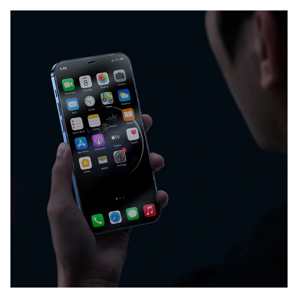 Baseus zestaw 2x ceramiczne szkło hartowane 0,3 mm Apple iPhone 12 mini przezroczysty (SGAPIPH54N-LI02)