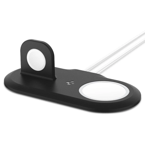 Kup Încărcător wireless Spigen MagFit Duo Apple MagSafe & Apple Watch Charger Stand Negru - SPN1585BLK - {ean13} - Sklep Home Screen