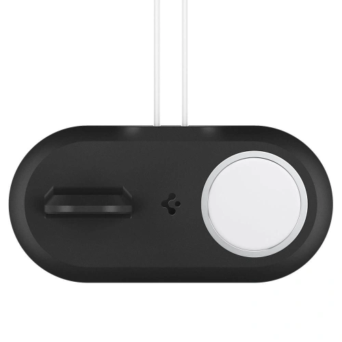 Kup Încărcător wireless Spigen MagFit Duo Apple MagSafe & Apple Watch Charger Stand Negru - SPN1585BLK - {ean13} - Sklep Home Screen