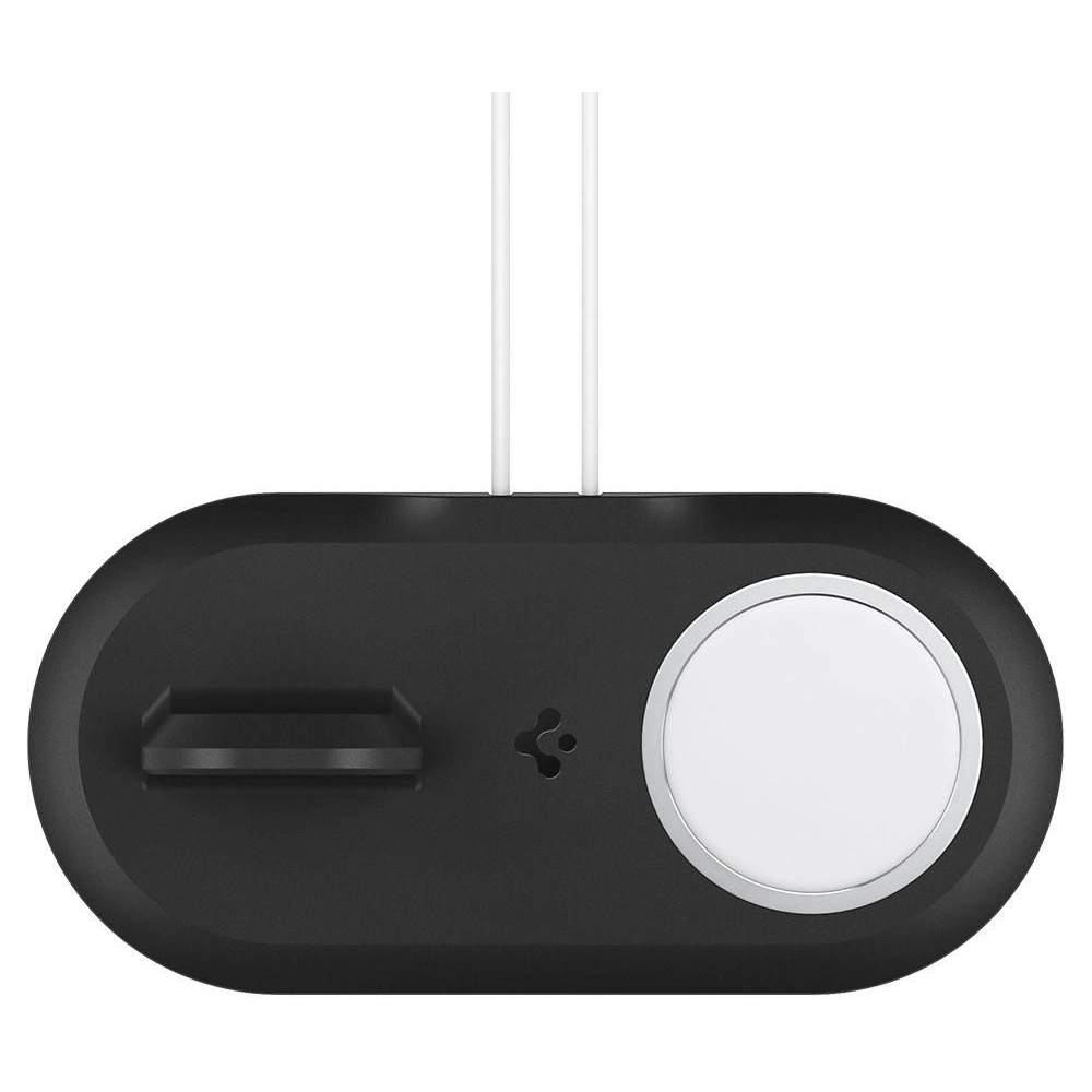 Ładowarka bezprzewodowa Spigen MagFit Duo Apple MagSafe & Apple Watch Charger Stand Black