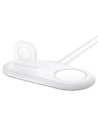 Încărcător wireless Spigen MagFit Duo Apple MagSafe & Apple Watch Charger Stand White