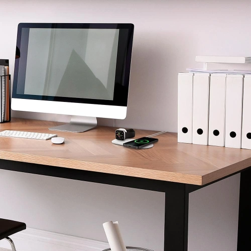 Kup Bezdrátová nabíječka Spigen MagFit Duo Apple MagSafe & Apple Watch Charger Stand White - SPN1586WHT - {ean13} - Sklep Home Screen